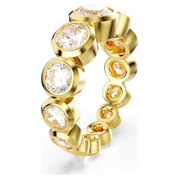 Imber ring Mixed round cuts, White, Gold-tone plated - Image 3