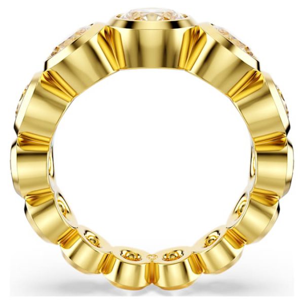 Imber ring Mixed round cuts, White, Gold-tone plated - Image 5