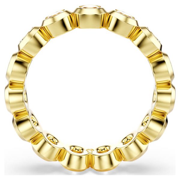 Imber ring Round cut, White, Gold-tone plated - Image 4