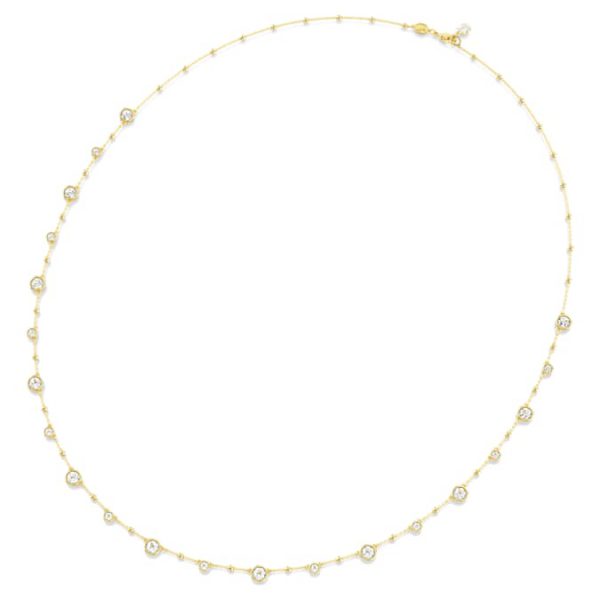 Imber strandage Round cut, White, Gold-tone plated - Image 4