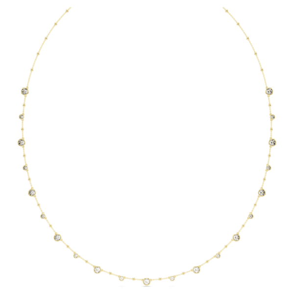 Imber strandage Round cut, White, Gold-tone plated - Image 7