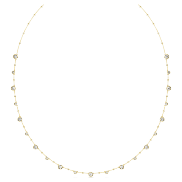 Imber strandage Round cut, White, Gold-tone plated - Image 2