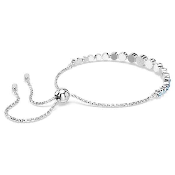 Imber Tennis bracelet Mixed round cuts, Blue, Rhodium plated - Image 6