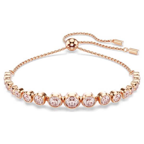 Imber Tennis bracelet Mixed round cuts, Pink, Rose gold-tone plated - Image 2