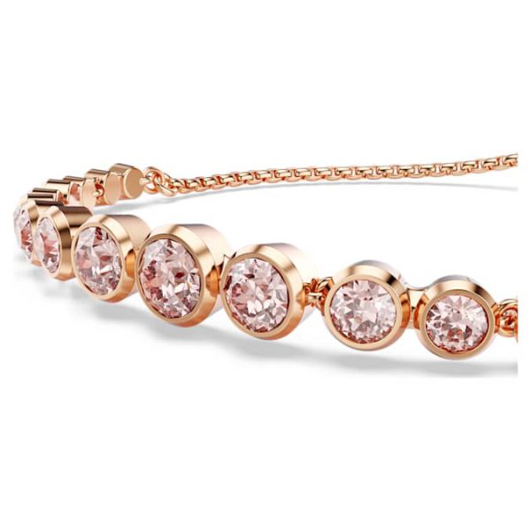 Imber Tennis bracelet Mixed round cuts, Pink, Rose gold-tone plated - Image 5