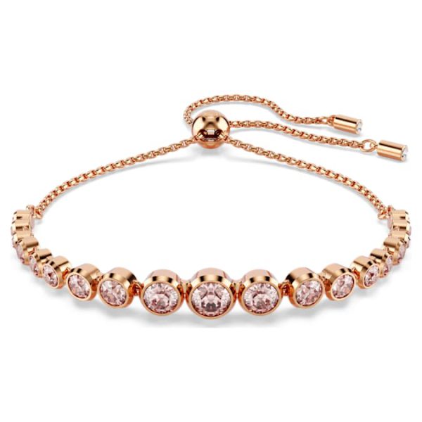 Imber Tennis bracelet Mixed round cuts, Pink, Rose gold-tone plated - Image 7