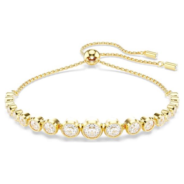 Imber Tennis bracelet Mixed round cuts, White, Gold-tone plated - Image 2