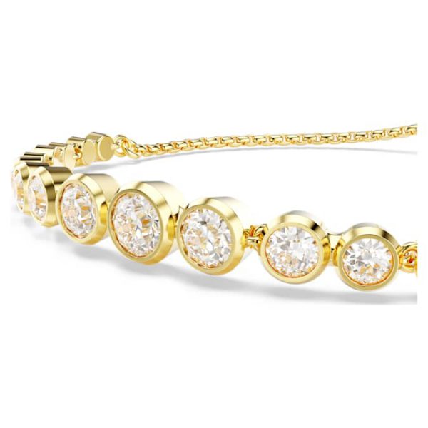 Imber Tennis bracelet Mixed round cuts, White, Gold-tone plated - Image 5
