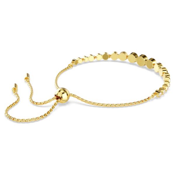 Imber Tennis bracelet Mixed round cuts, White, Gold-tone plated - Image 6