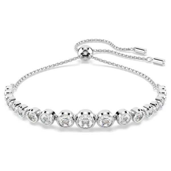Imber Tennis bracelet Mixed round cuts, White, Rhodium plated - Image 7