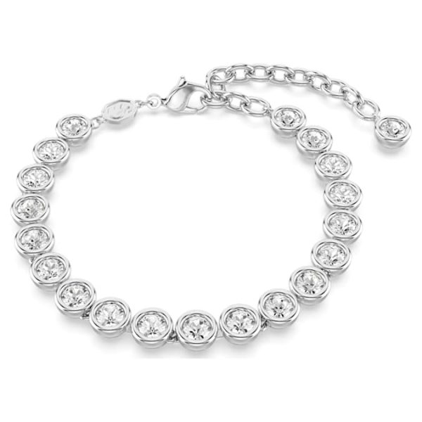 Imber Tennis bracelet Round cut, White, Rhodium plated - Image 2
