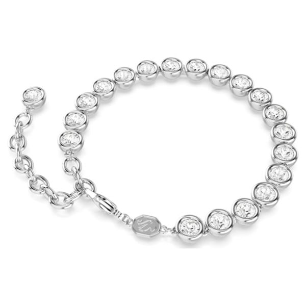 Imber Tennis bracelet Round cut, White, Rhodium plated - Image 5