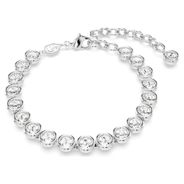 Imber Tennis bracelet Round cut, White, Rhodium plated - Image 8