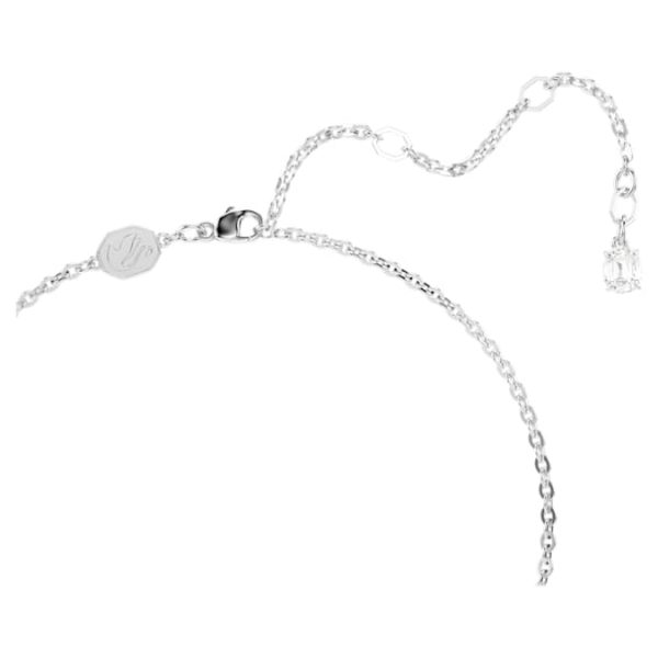 Insigne pendant Pavé, Cross, White, Rhodium plated - Image 4