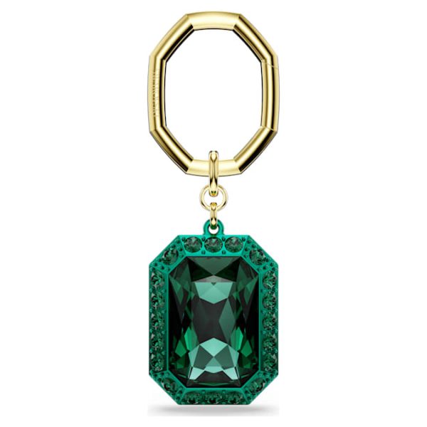 Key ring Octagon cut, Green, Mixed metal finish - Image 2
