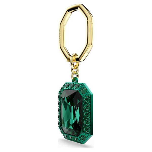Key ring Octagon cut, Green, Mixed metal finish - Image 3
