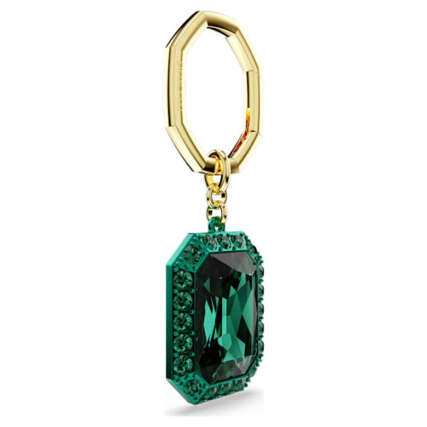 Key ring Octagon cut, Green, Mixed metal finish - Image 4
