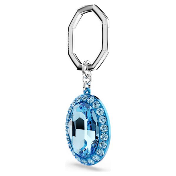 Key ring Oval cut, Blue, Mixed metal finish - Image 3