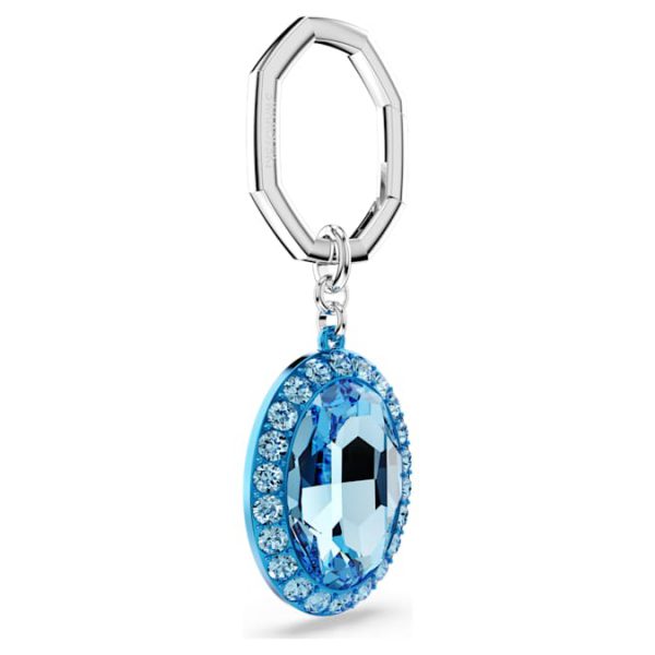 Key ring Oval cut, Blue, Mixed metal finish - Image 4