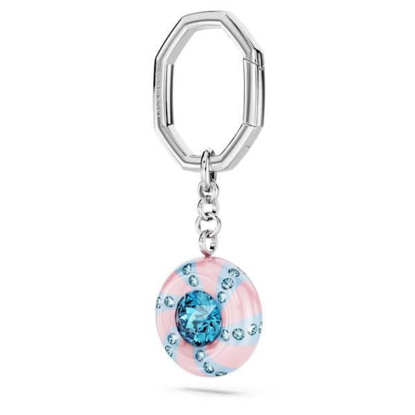 Key ring Round cut, Multicolored, Rhodium plated - Image 2