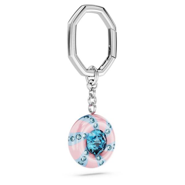 Key ring Round cut, Multicolored, Rhodium plated - Image 3