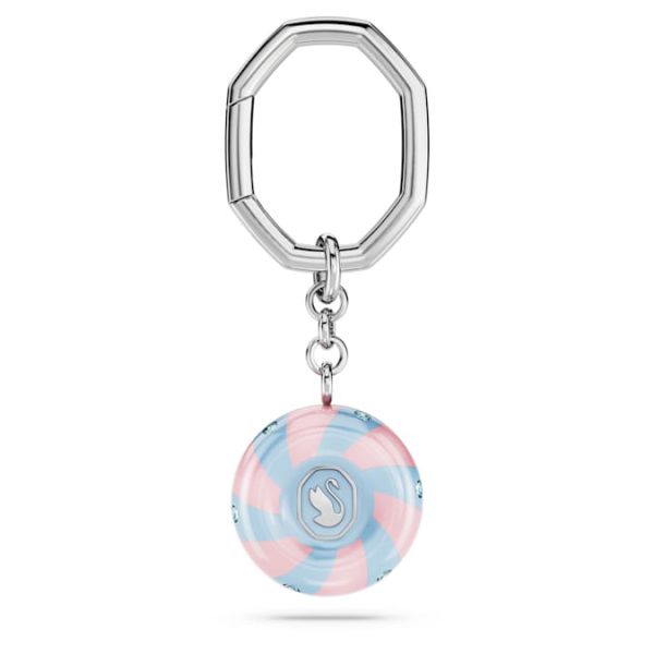 Key ring Round cut, Multicolored, Rhodium plated - Image 4