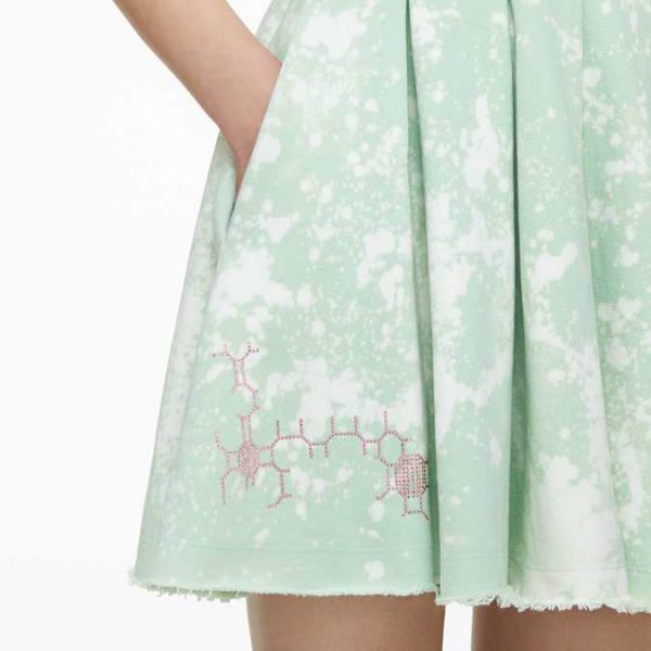 Liberal Youth Ministry Bleached fleece skirt, Green