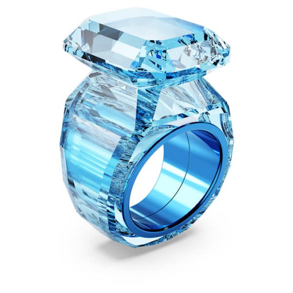 Lucent cocktail ring Octagon cut, Blue - Image 3