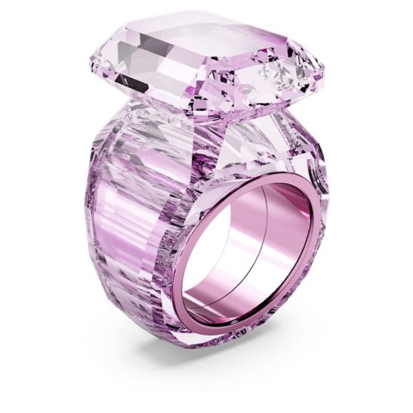Lucent cocktail ring Octagon cut, Pink - Image 3