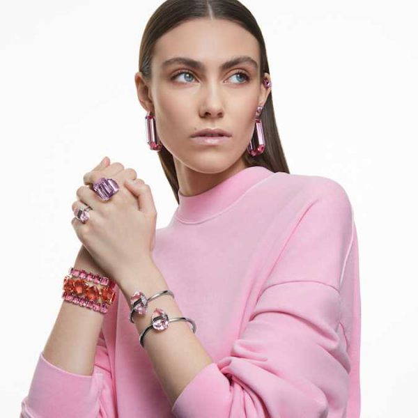 Lucent cocktail ring Octagon cut, Pink - Image 6