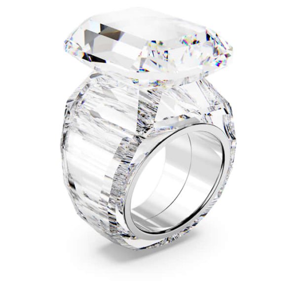 Lucent cocktail ring Octagon cut, White - Image 3