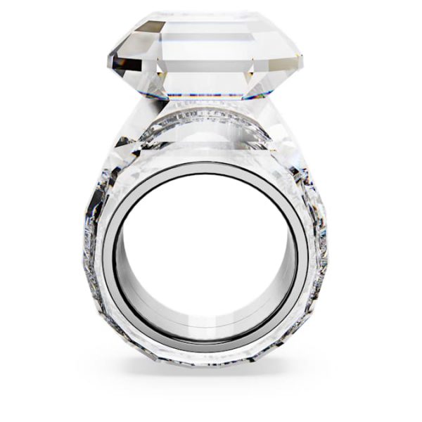 Lucent cocktail ring Octagon cut, White - Image 5