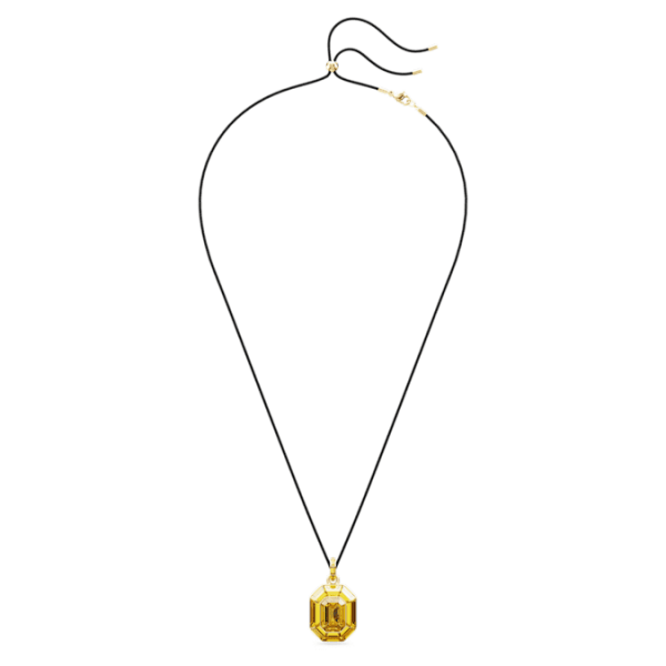 Lucent pendant Octagon shape, Yellow, Gold-tone plated - Image 3