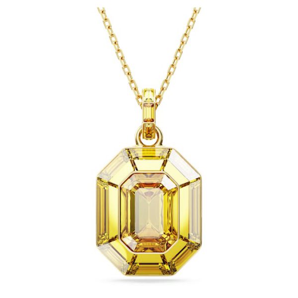 Lucent pendant Octagon shape, Yellow, Gold-tone plated - Image 10