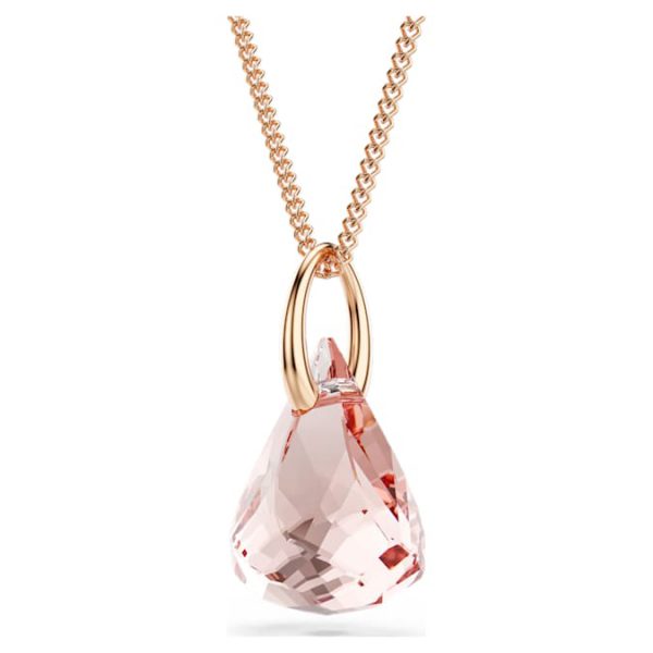 Lunar drop pendant Pink, Rose gold-tone plated - Image 3