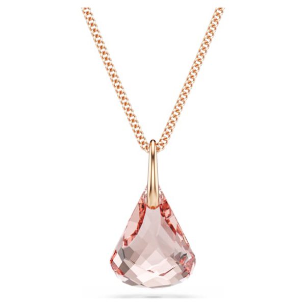 Lunar drop pendant Pink, Rose gold-tone plated - Image 5