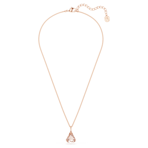 Lunar drop pendant Pink, Rose gold-tone plated - Image 2