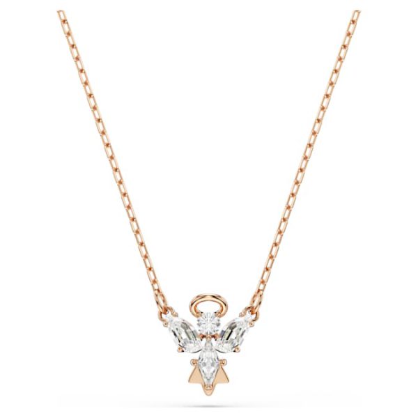 Magic necklace Angel, White, Rose gold-tone plated - Image 7