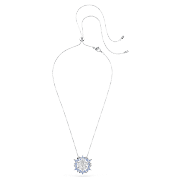 Magic pendant and brooch Snowflake, Blue, Rhodium plated - Image 2