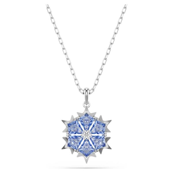 Magic pendant Snowflake, Blue, Rhodium plated - Image 6