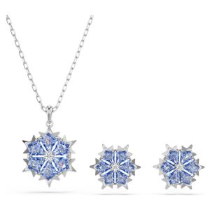 Magic set Snowflake, Blue, Rhodium plated