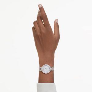 Matrix 3-link watch Swiss Made, Metal bracelet, Gold tone, Champagne gold-tone finish