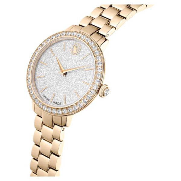 Matrix 3-link watch Swiss Made, Metal bracelet, Gold tone, Champagne gold-tone finish - Image 5