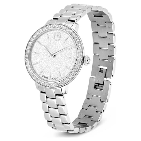 Matrix 3-link watch Swiss Made, Metal bracelet, Silver tone, Stainless steel - Image 3