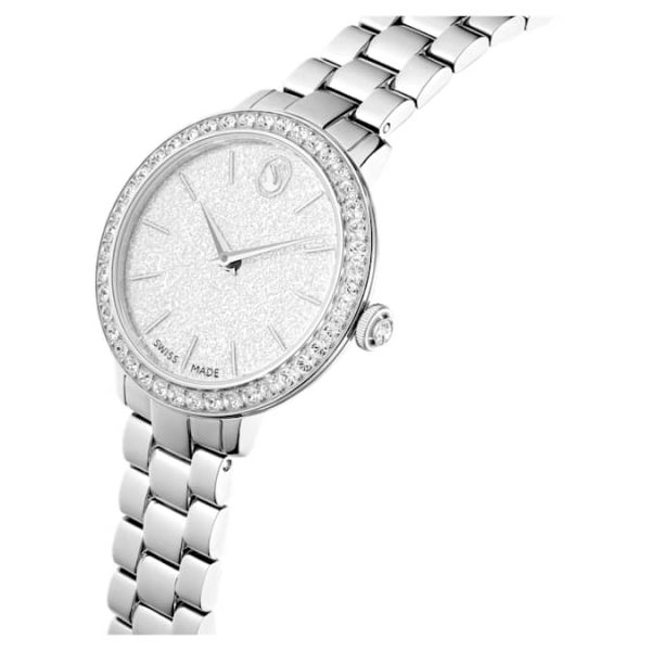 Matrix 3-link watch Swiss Made, Metal bracelet, Silver tone, Stainless steel - Image 5