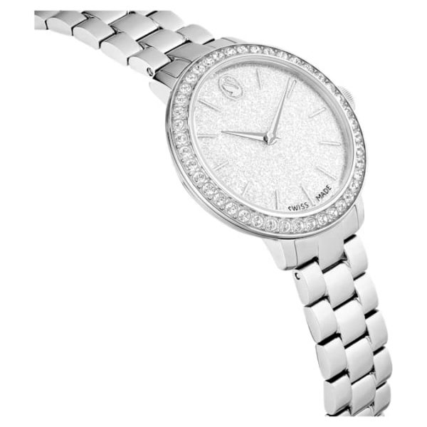 Matrix 3-link watch Swiss Made, Metal bracelet, Silver tone, Stainless steel - Image 6