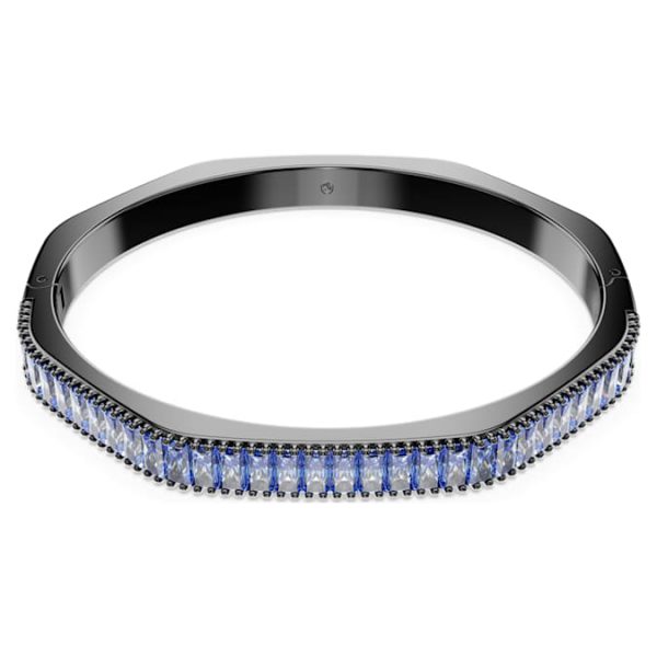 Matrix bangle Baguette cut, Octagon shape, Blue, Ruthenium plated - Image 8