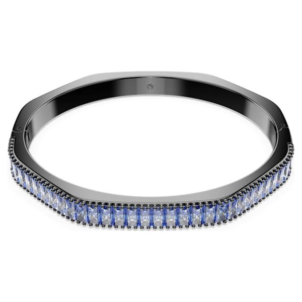 Matrix bangle Baguette cut, Octagon shape, Blue, Ruthenium plated - Image 2