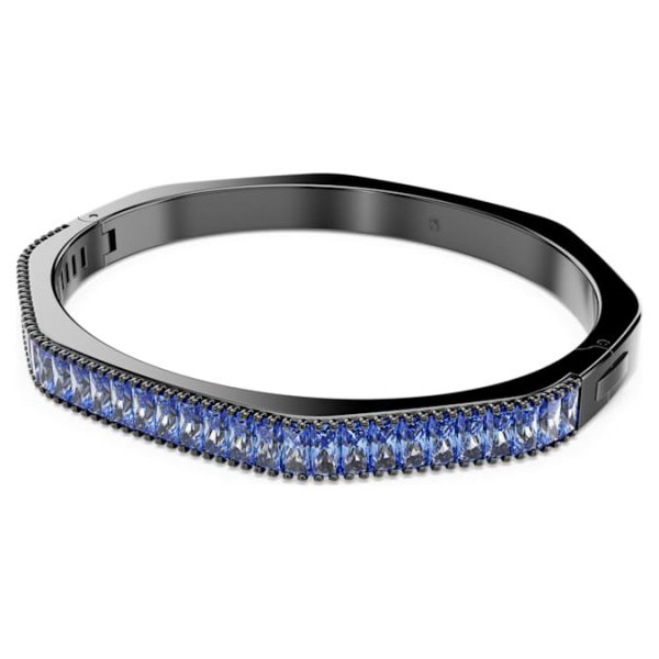 Matrix bangle Baguette cut, Octagon shape, Blue, Ruthenium plated - Image 3