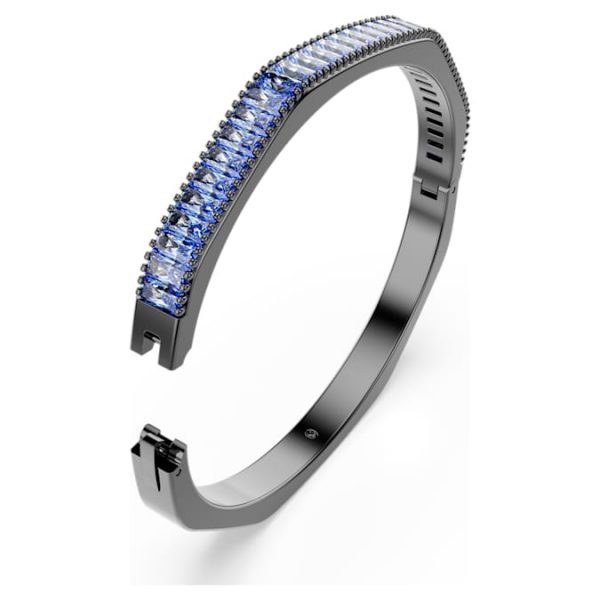 Matrix bangle Baguette cut, Octagon shape, Blue, Ruthenium plated - Image 4